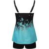 Two Piece Printed Women's Swimsuit With Breast Cushion Swimsuit Women's Oversized Swimming Assembly Shorts