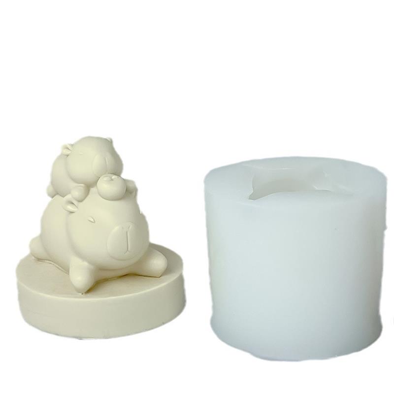 2025 NEW Cute Capybara Milk Jelly Silicone Mold Pudding Dolphin Pudding Mould Home Baking Accessories Kitchen Tool