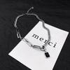 Titanium steel collarbone chain boys ins hip hop cold wind niche design pendant men's necklace