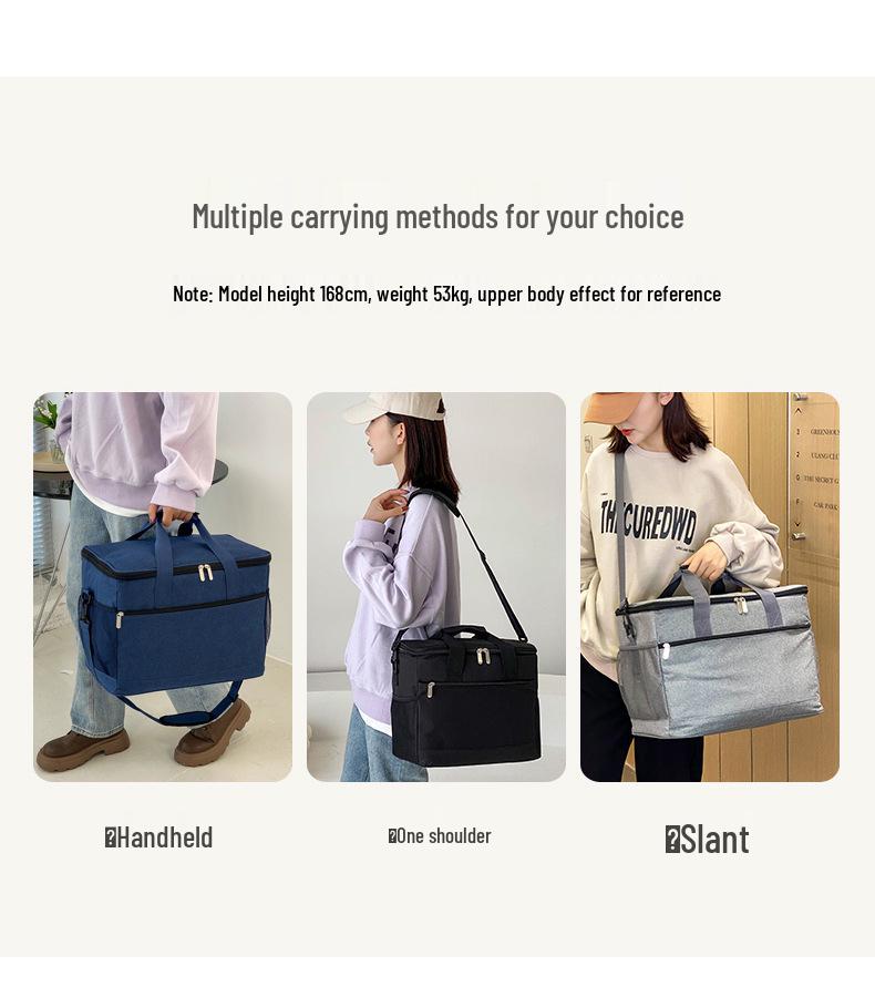 33L Insulated Picnic Bag: Waterproof, Thickened Aluminum Foil, Single Shoulder Crossbody, Outdoor Lunch Carrier