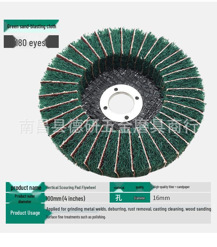 4-Inch Vertical Scouring Pad Wheel for Angle Grinders - Sanding, Polishing & Metal Finishing