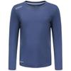 300 Solid Colour Crew Neck Pullover Sunscreen Long Sleeve T-Shirt Grey Slate Blue Children's Model