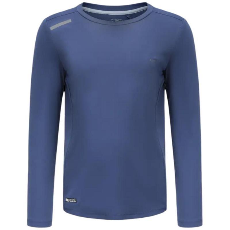 

DECATHLON 300 Solid Colour Crew Neck Pullover Sunscreen Long Sleeve T-Shirt Grey Slate Blue Children s Model 113-122