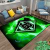 Green Flame Pattern with B Logo suitable as a non-slip mat for the living room or bedroom sofa