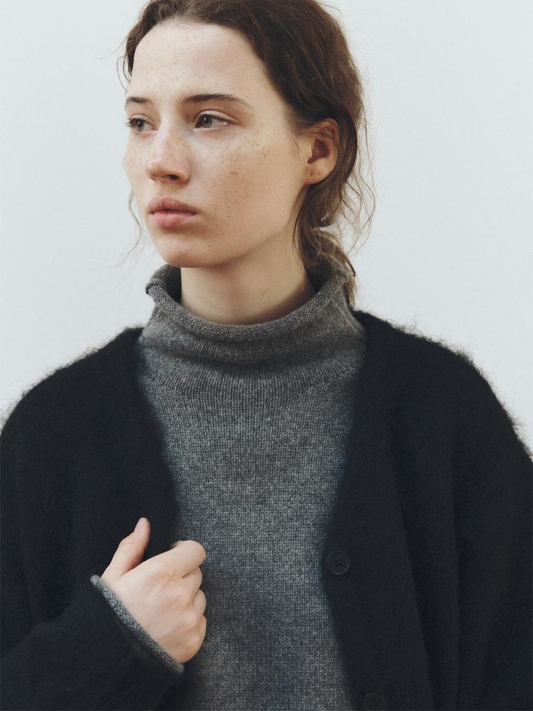 Reply Cashmere Blend High Neck Top_Grey