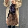 Yogodlns Large Capacity Retro Leopard Print Canvas Tote Bag Women's Commuter Single Wide Strap Underarm Handbag for Winter