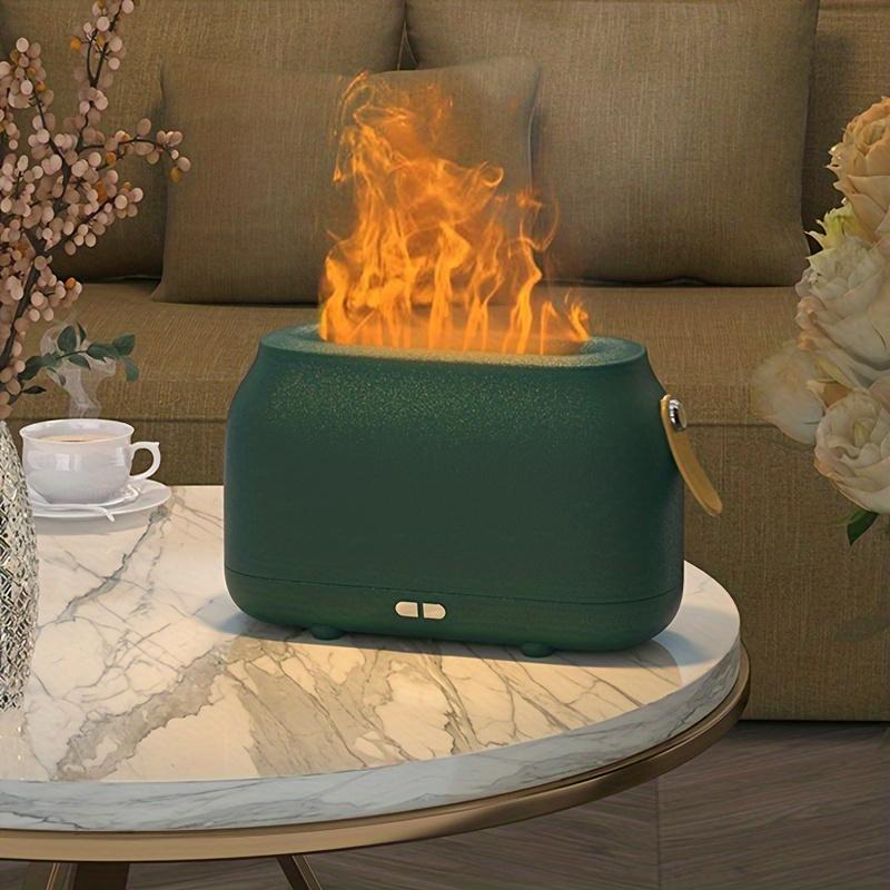 

1pc 6.09oz Ultra-Silent Cool Mist Air Humidifier with Flame Diffuser and Essential Oil Diffuser - Waterless Auto Shut-Off Protec korea зелений