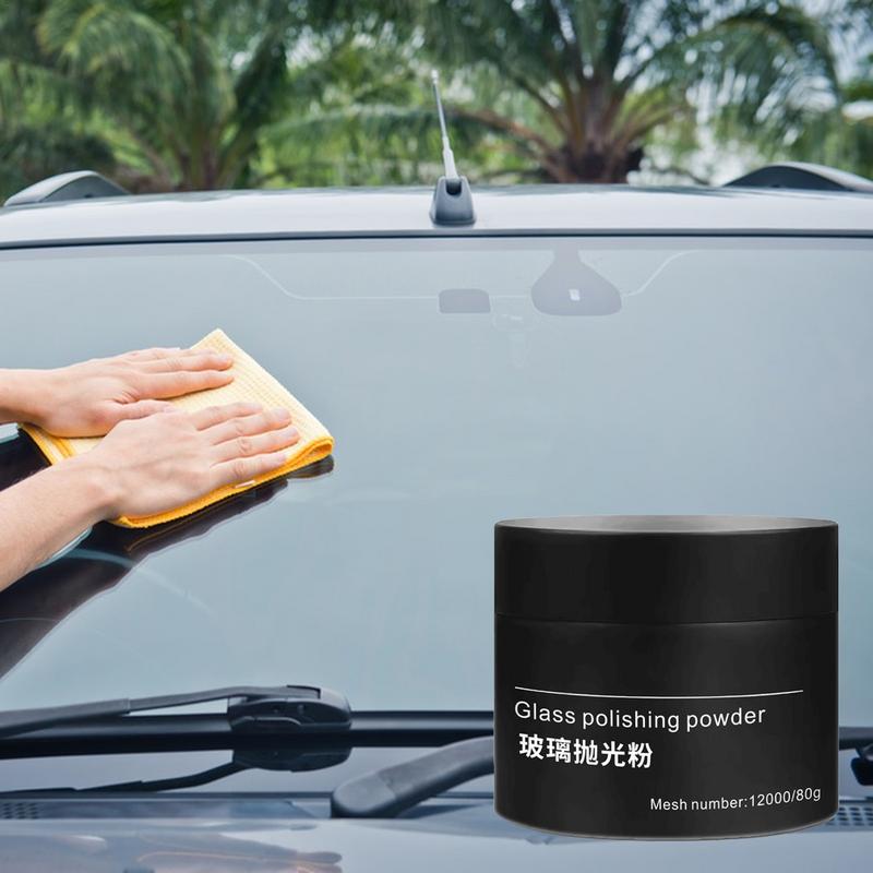 Car Window Scratches Removal Oil Film Powder Auto Polish Powder 80g Glass Degreasing Film Repair Powder For Trucks Repair