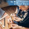 5X Hands-Free Magnifying Glass, Large Magnifer with Flexible Gooseneck for Neck Wear, Magnifying Glass with 5.12" Lens for Reading, Close Work,