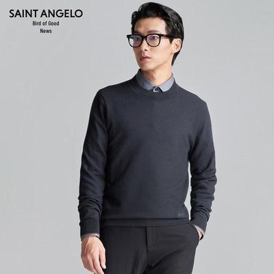 Saint Angelo Men's Wool Crewneck Sweater