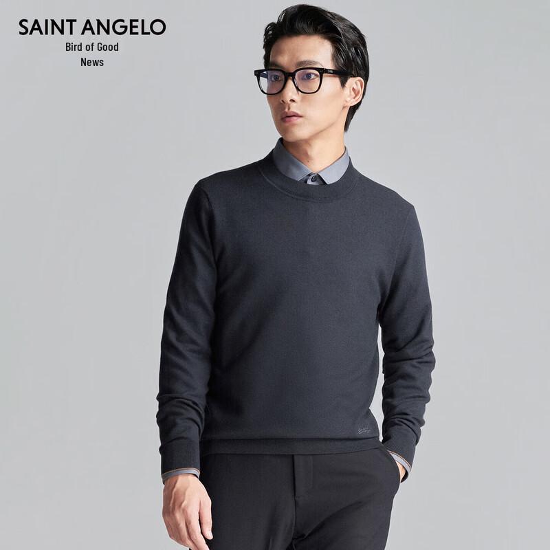 Saint Angelo Men's Wool Crewneck Sweater