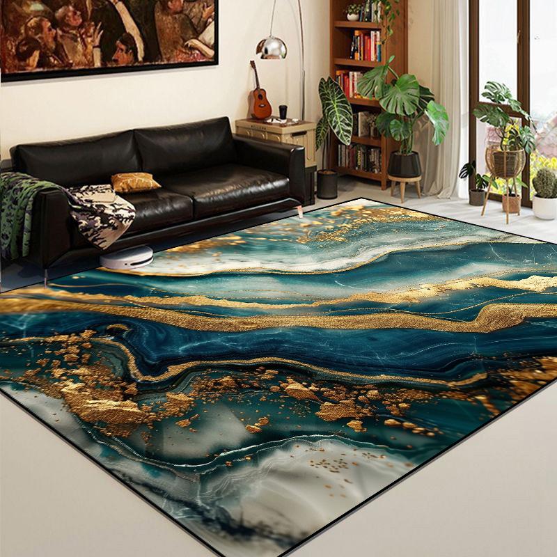 Abstract Style Large Size Living Room Carpet Home Decor Non-slip Luxury Rugs Machine Washable Bedroom Floor Mats Customizable IG