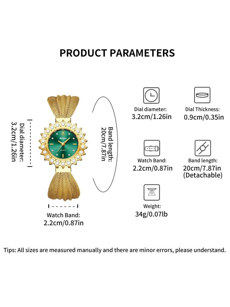 Yalalusi Women's Sunflower Luxury Watch - Lightweight, Elegant, Small Dial, Exquisite Design.