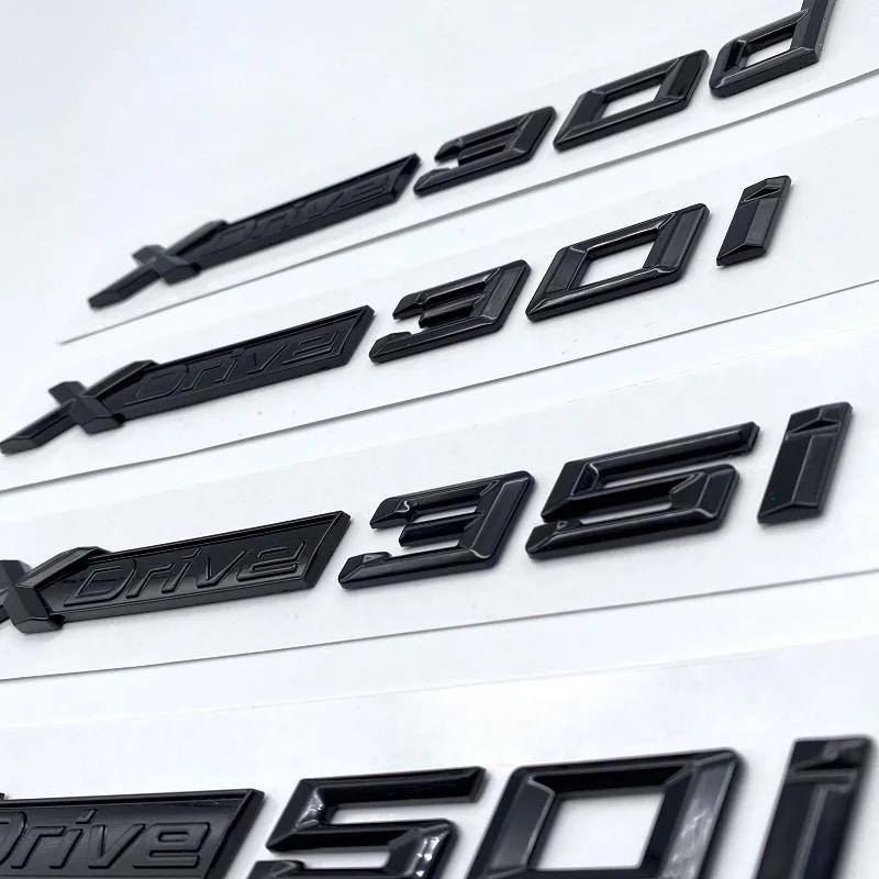 3D AB Schwarz Silber Schriftzug XDrive30i XDrive35i XDrive40i XDrive48i XDrive50i XDrive30d Für BMW X5 Auto Heckklappe Emblem Aufkleber yk2