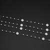 60m roll 8+3mm Artificial Pearl DIY Ornaments Beads Curtain Wedding Festival Party Decor White