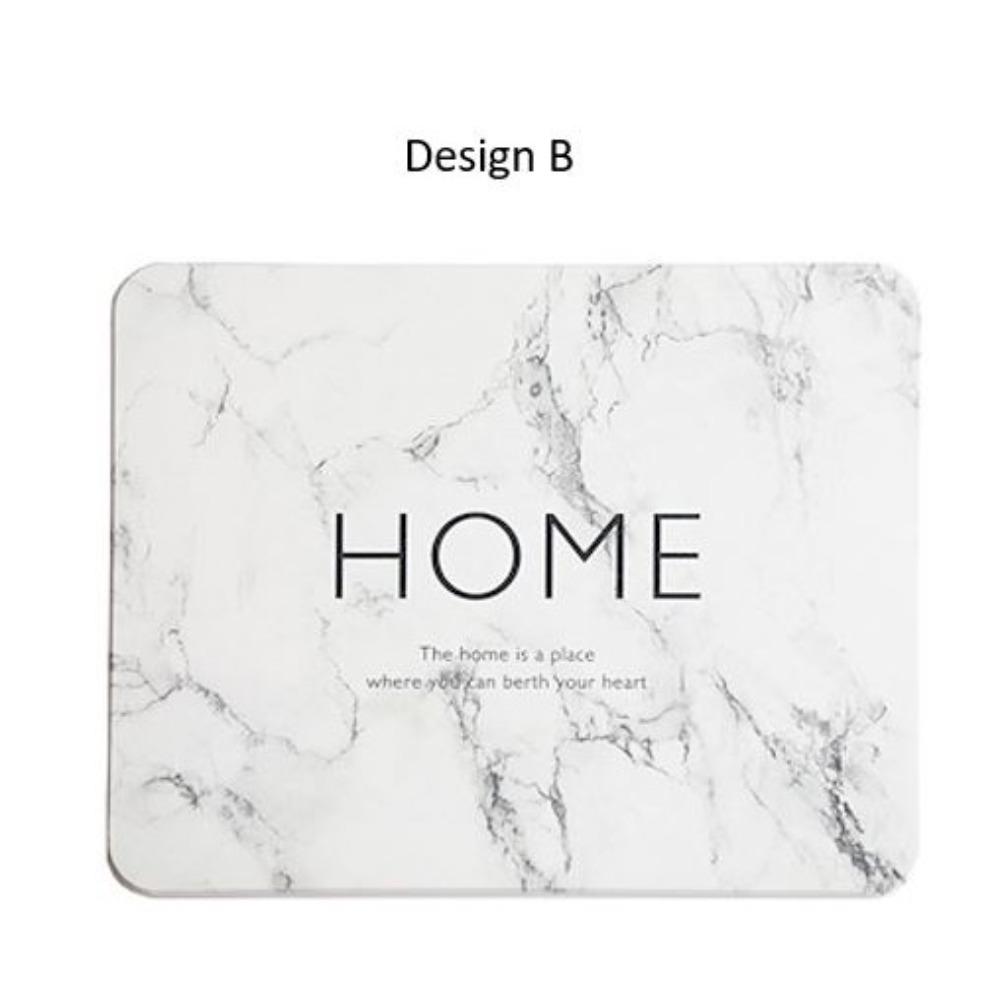 Homlly Marbi Diatomite Extra Absorbent Bathroom Floor Mat (x2pcs)
