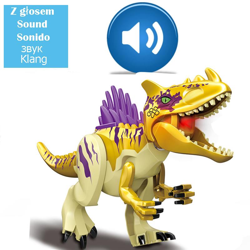 Big Dimension Assembled Construction Blocks Plaything Dinosaur World Triceratops Tyrannosaurus Children Animal Miniature Bricks Playthings for Boys