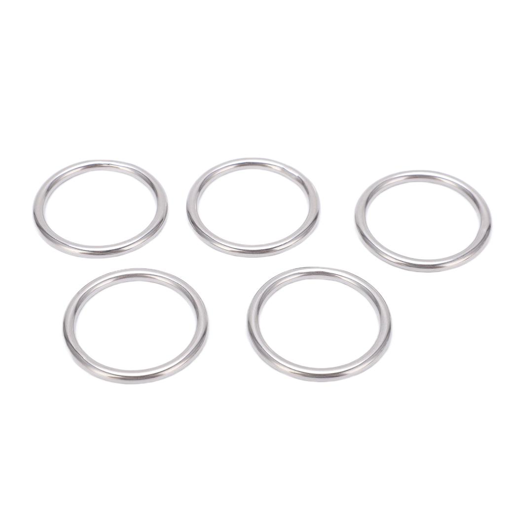 5Pcs 304 Stainless Steel Round O s Seamless Multi Purpose Welding Metal O s for Marine Boat Equipment s