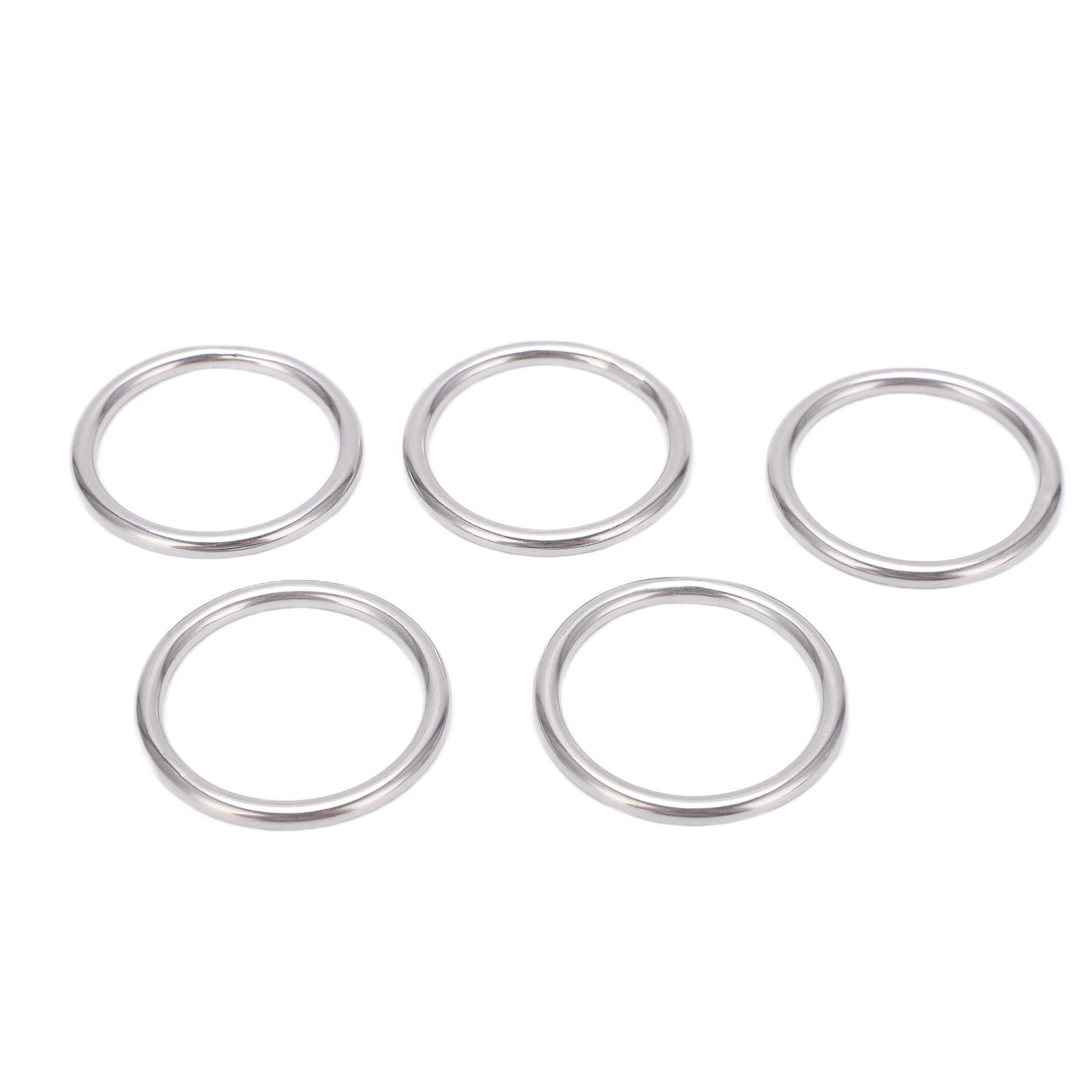 

5Pcs 304 Stainless Steel Round O s Seamless Multi Purpose Welding Metal O s for Marine Boat Equipment s