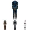 Halloween Bodysuit Costume With Robot Armor Print And Zipper Closure