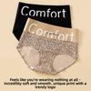 Ladies Spring and Summer New Letter Print Leopard Print Mulberry Silk High Stretch Briefs