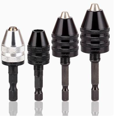Quick Change Hexagonal Shank Drill Chuck Three Jaw Self Centering Chuck Drill Electric Mill Clamping Tool 1/4inch 0.3-3.6/6.5mm