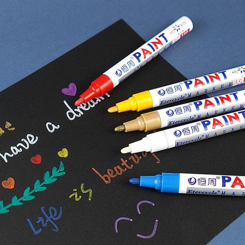 Permanent Paint Pen Quick-Drying Marker Multi-Surface Paint Pens For Color Handmade Stationery Pen Supplies