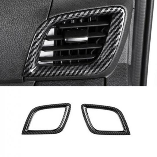 Carbon Fiber 2X Front Side Air Outlet Vent Cover Trim For Isuzu D-Max 2021 2022