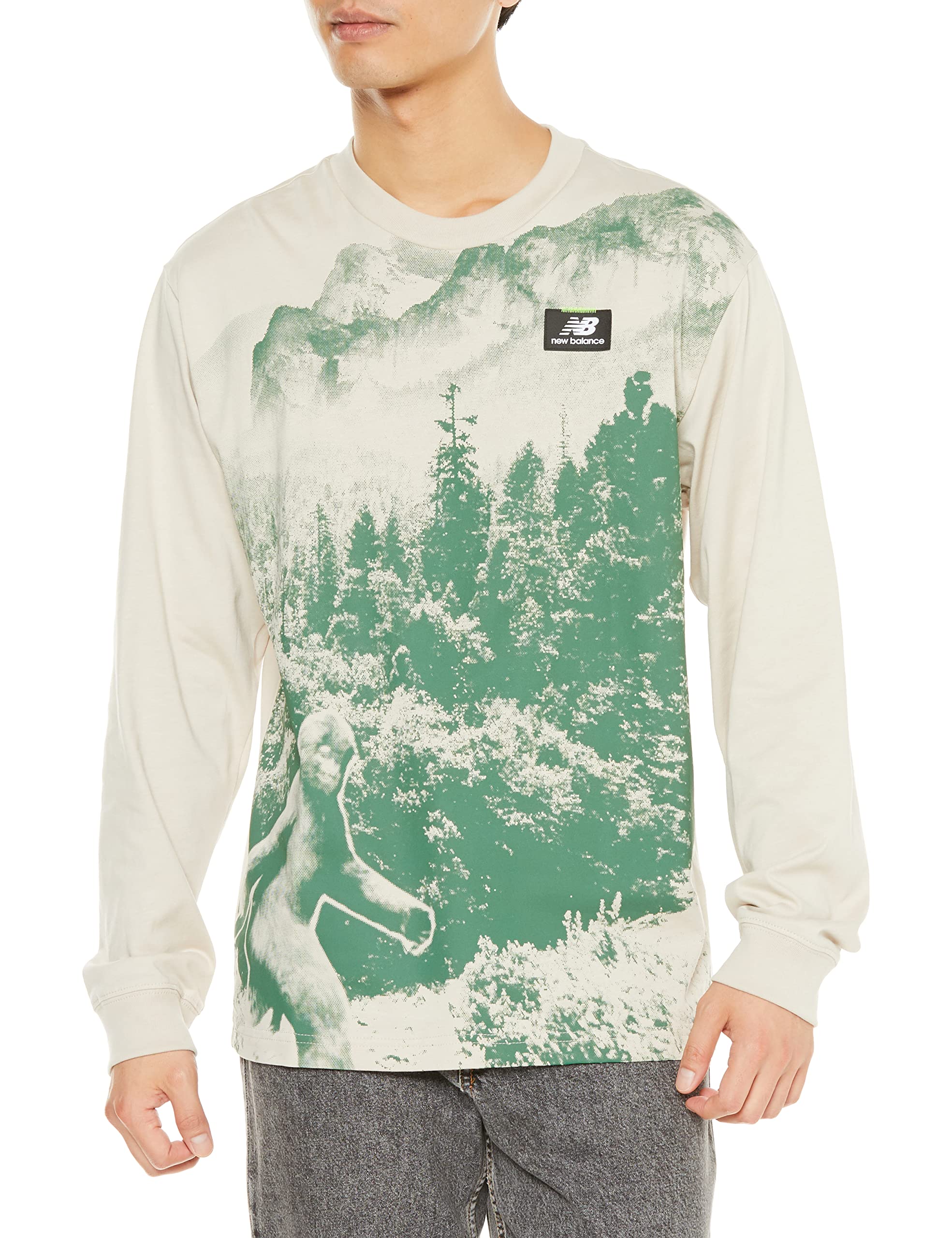 

NB AT Long Sleeve MT23510 Long Sleeve TWF S [New Balance] T-Shirt (Timber Wolf)