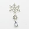 LKERAN Snowflake Pendant Button 3Pcs Alloy Craft Rhinestone Hanging Party/Christmas Decoration Crystal Accessories