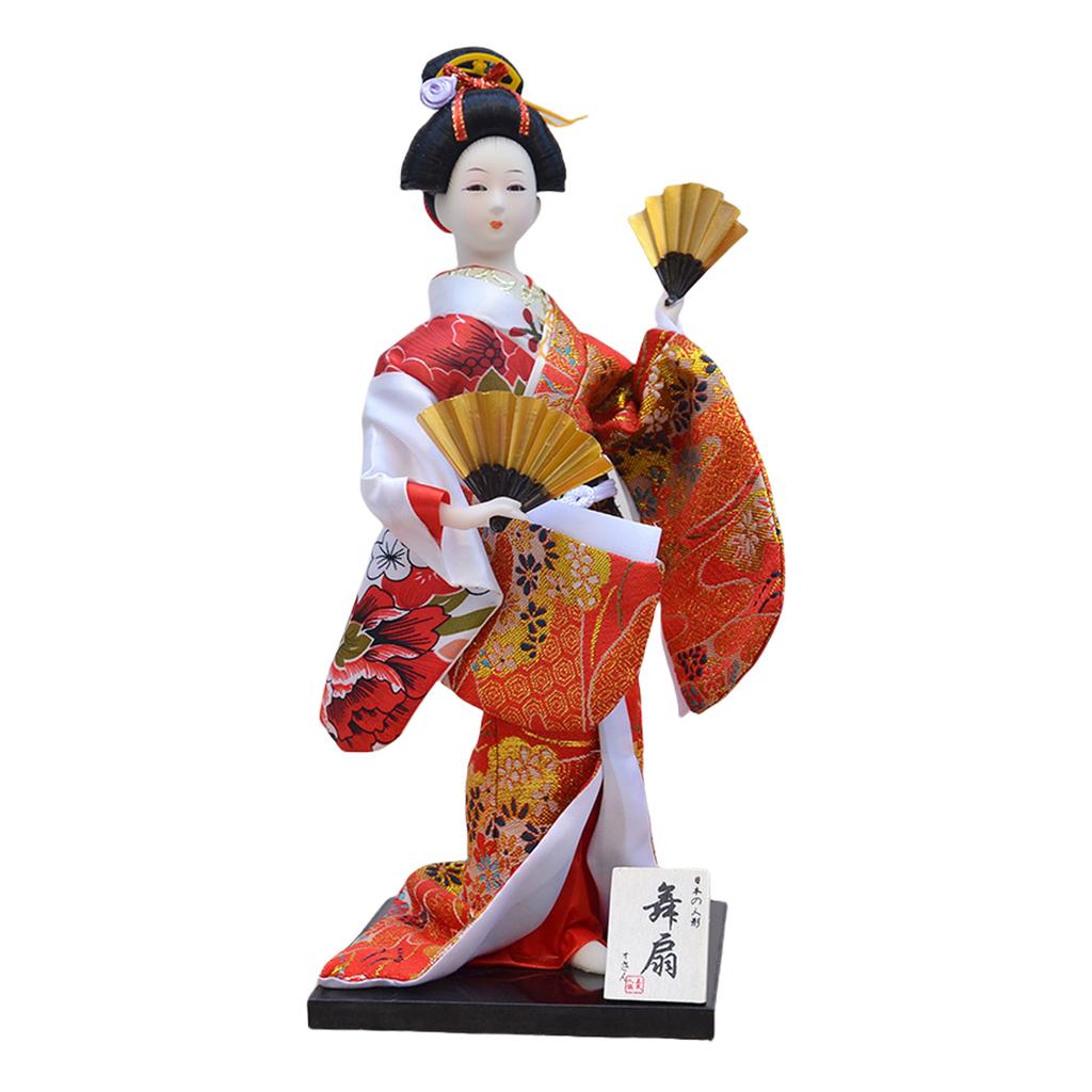 30cm Handmade Japanese Geisha Kimono Doll Figurine Showcasing Traditional Culture Ideal for Home Decors Collectors