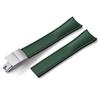 Premium Grade Curved End CTS FKM Rubber Watch Band 20mm 22mm Quick Release Butterfly Buckle Waterproof Soft Flexible Diver Style