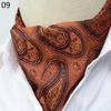 Luxury Men's Ascot Ties Vintage Paisley Cravat Self Tied British style Gentleman Polyester Silk Neck Tie Wedding FormaParty