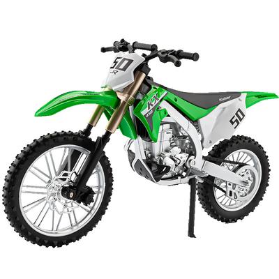 1/12 Scale Kawasaki KX450 Alloy Motorcyle Diecast Model Front Wheel Rotation with Shock Absorption Effect Off-road Vehicle Model Toys