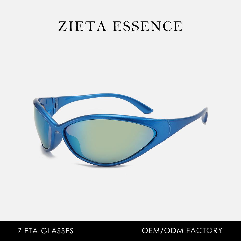 Street Punk Cat Eye Sunglasses Futuristic Runway Uv-Proof Sunglasses Glasses