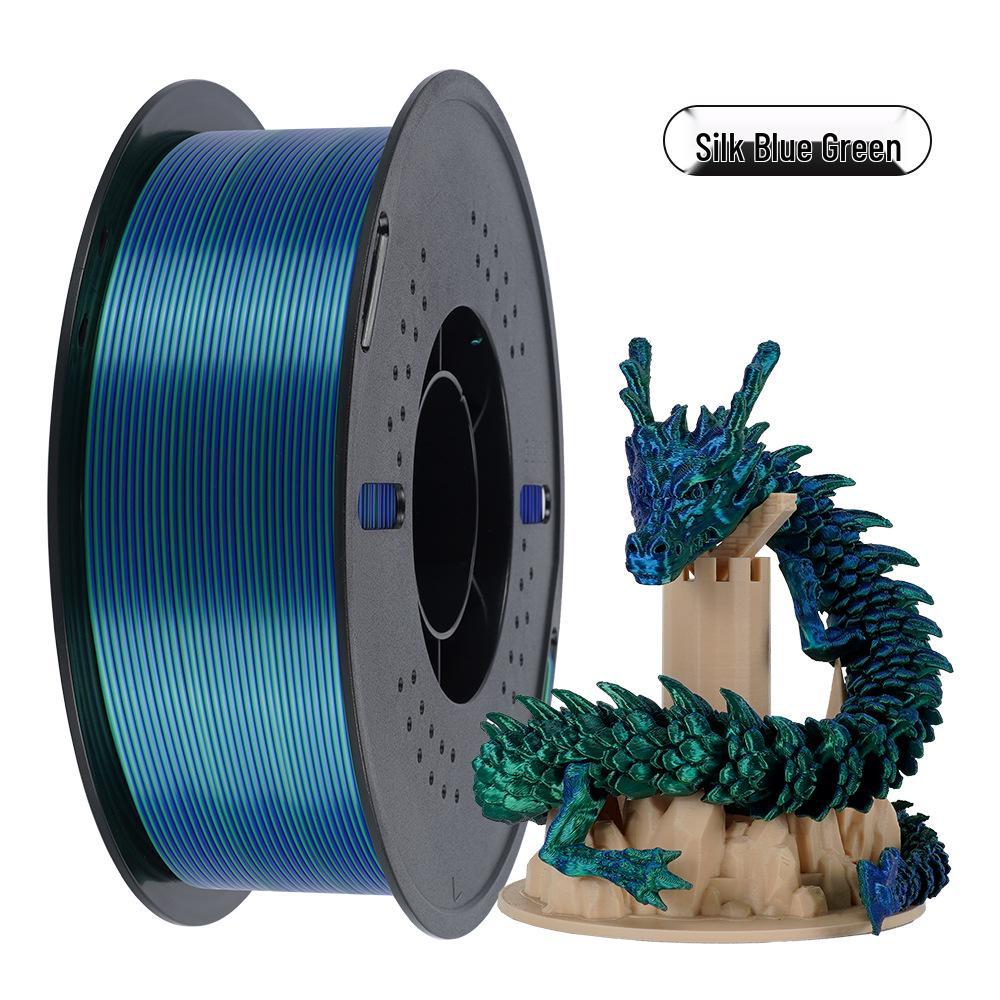 Filamento para Impressão 3D PLA Bicolor Ornamento de Dragão, 1KG - Acabamento Seda