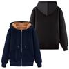 Women Hoodie Solid Color Zipper Autumn Winter Thicken Warm Sweatshirt for Office