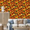 Gold and ochre stained glass wallpaper for living room and bedroom 50x1000