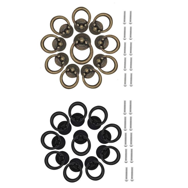 10 Pieces Antique Vintage Cabinet Knobs Drawer Knobs Dresser Hardware Handles for Kitchen Cupboard Doors Closet