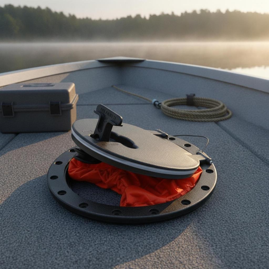 Deck Hatch with Storage Bag Easy To Install Kayak Compartment Cover Hinged for
