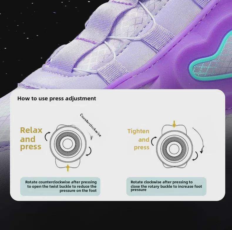 Modepattinaskor för flickor: Snygga tvåhjuliga skor med avtagbar blinkande knappskridskor.