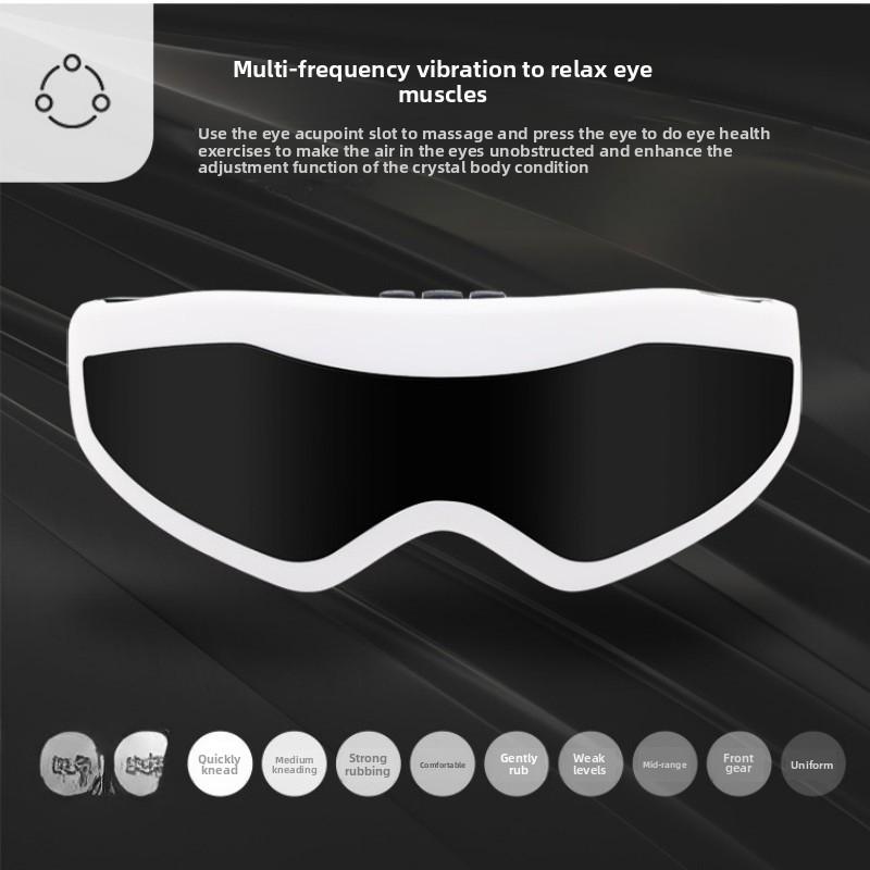 EMS Elektrischer Augenmassagegerät mit Wärme Mehrfach-Modus Vibration Tragbar Wiederaufladbar für Zuhause Reise Bürogebrauch Männer Frauen Linderung
