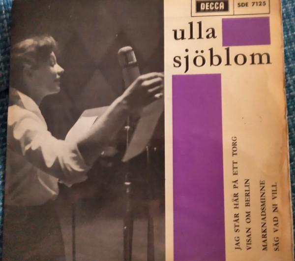 

7inch Record ULLA SJOBLOM Jag Star Har Pa Ett Torg SDE7125 DECCA 1956 Sweden Pop Used
