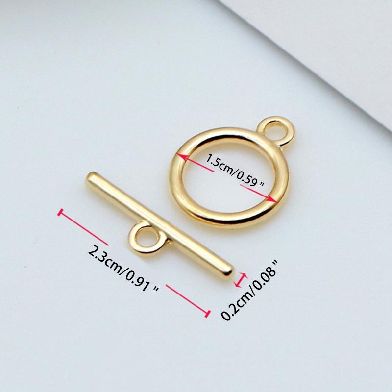 10 Pair Toggle Jewelry Clasps for Jewelry Making Metal Round OT Toggle Clasp Clip Craft DIY Necklace Chain Findings