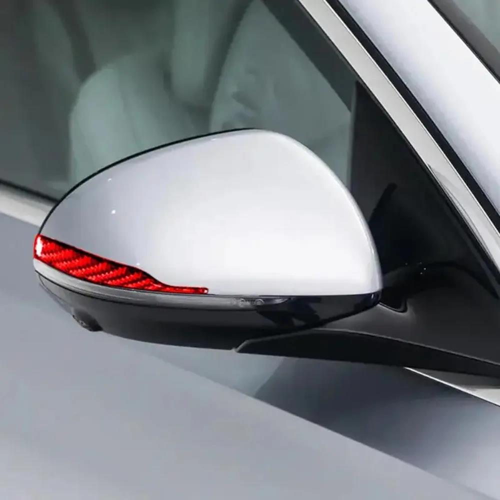 Car Side Mirror Anti Collision Strip Carbon Fiber Look Scratch Protector Sticker Universal for Door Edge Bumper Guard Trim Interior Mirrors 6