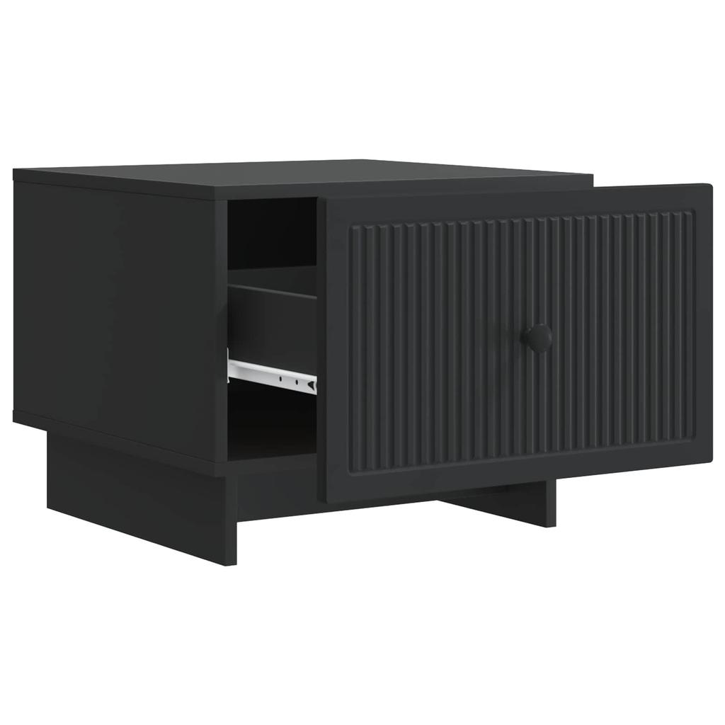 Coffee Table with Drawers Black 49 x 50 x 40 cm Engineered Wood