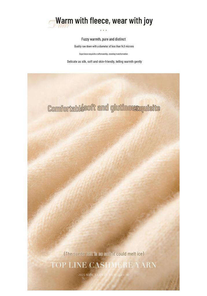 Women's Long Sleeve Cashmere Drawstring Hoodie – Autumn/Winter Versatile Knit Sweater Top