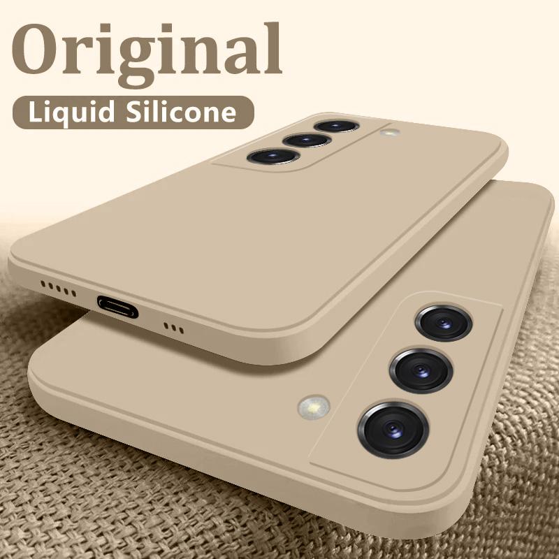 Liquid Silicone Case For Samsung Galaxy S22 S26 S25 Edge S24 Ultra S21 FE Shockproof Soft Cover For Samsung S25 Ultra S23 FE