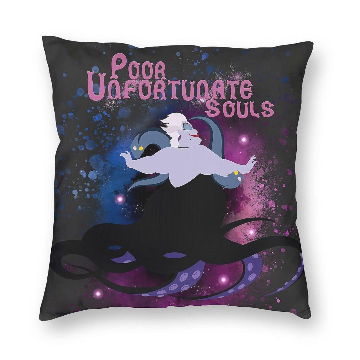 Ursula Poor Unfortunate Souls Square Pillowcase Polyester Linen Velvet Printed Zip Decorative Room Cushion Cover x 30x30cm 12x12in