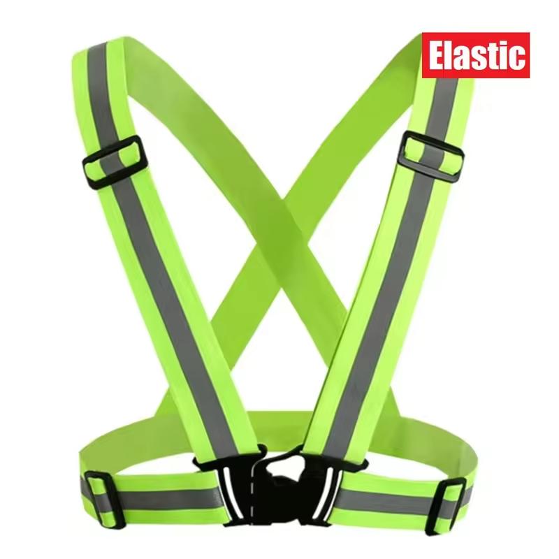 Highlight Straps Adjustable Safety Vest Elastic Band For Adults And Children Running Riding Clothing 12 Colors
